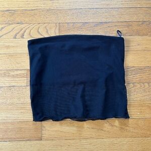Astradivarius Black Tube Top w/ mesh bottom half